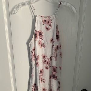 High neck floral dress